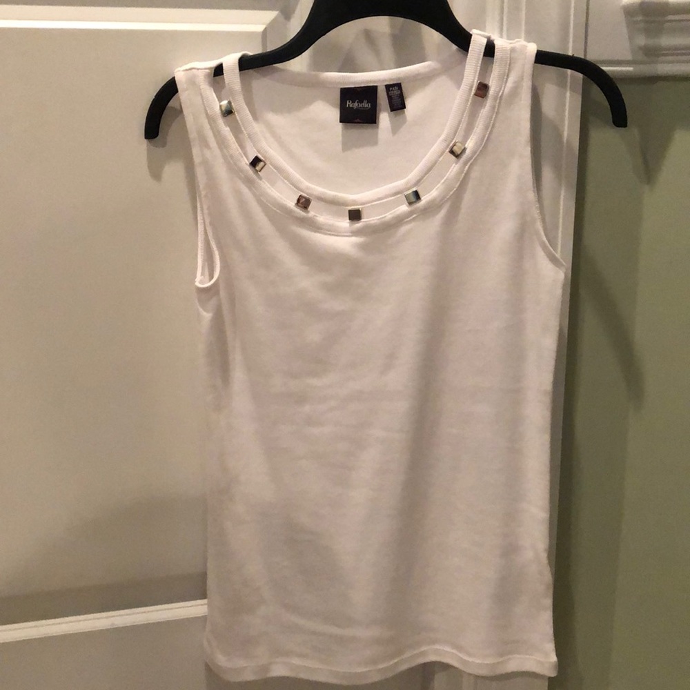 Rafaella White tank Petite xs